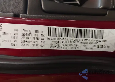 2018 Jeep Grand Cherokee Altitude 4X4 z USA, uszkodzony, nr VIN 1C4RJFAG0JC211864